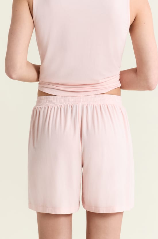 Pantal&oacute;n corto de pijama liso de modal;${refinementColor}