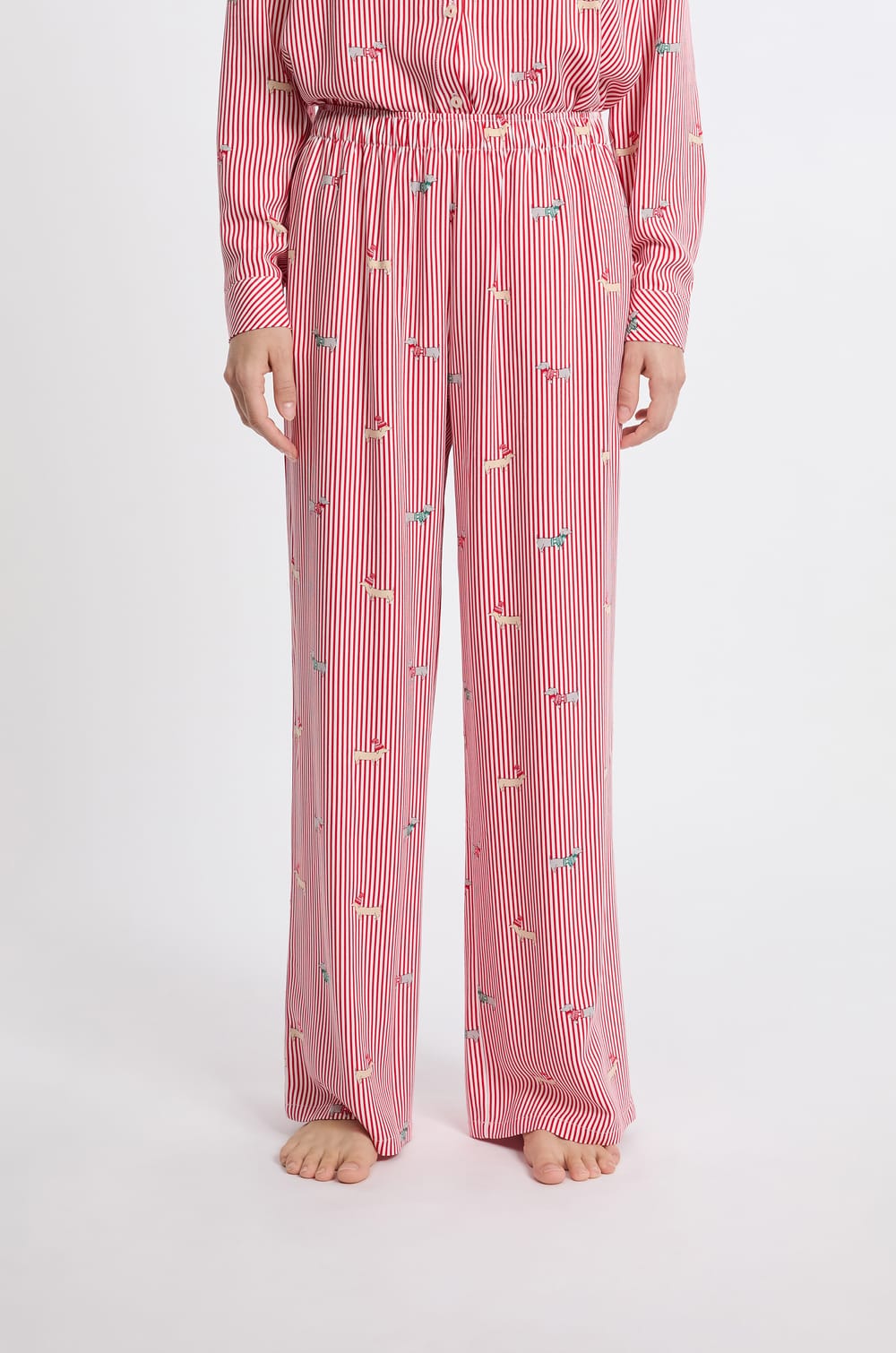 Patterned Pajama Pants;${refinementColor}
