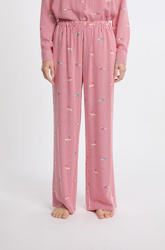 Pantalon de pyjama à motifs;${refinementColor}