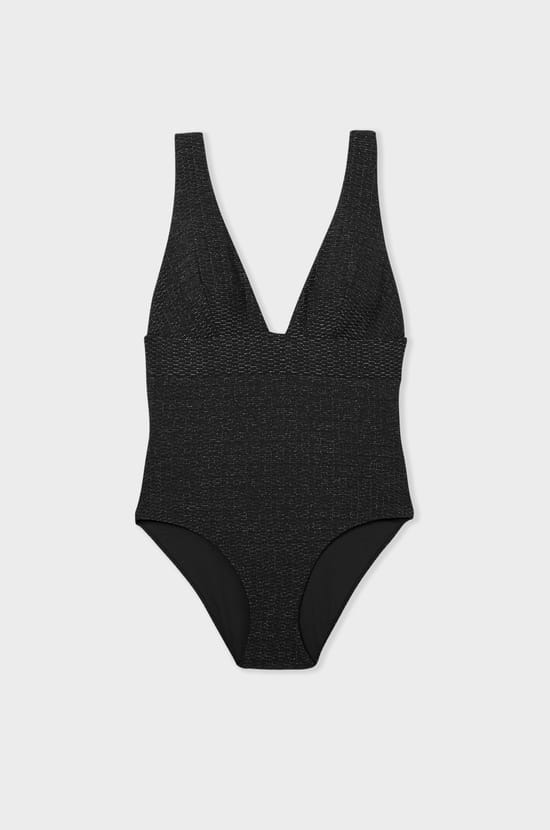 Sequined one-piece swimsuit;${refinementColor}