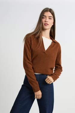 Cashmere Polo Neck Sweater;${refinementColor}