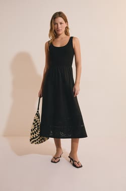 Robe midi en coton;${refinementColor}