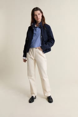 Jean coupe droite en coton ;${refinementColor}