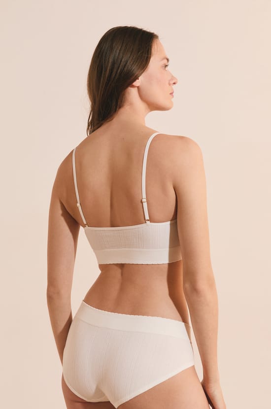 Soutien-gorge brassi&egrave;re en pointelle;${refinementColor}