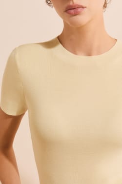 Pull manches courtes avec coton;${refinementColor}