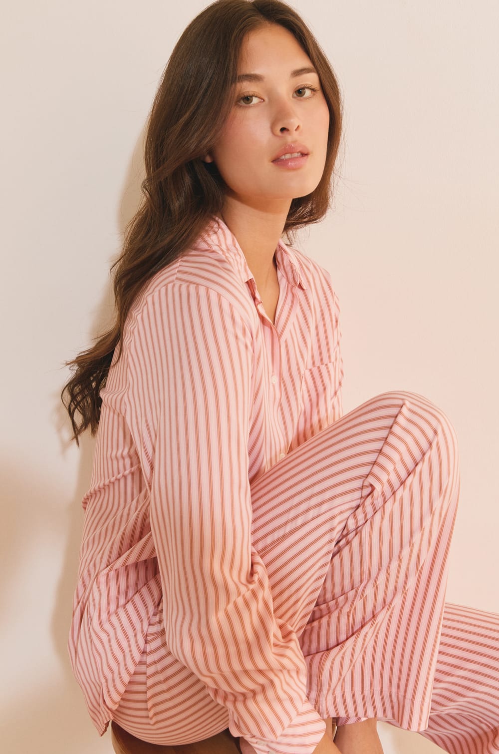 Pantalon de pyjama &agrave; rayures;${refinementColor}