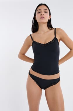 Microfibre and Lace Tanga;${refinementColor}