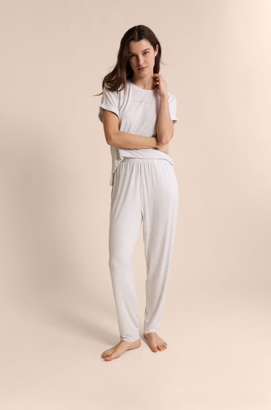 Elasticated Pyjama Trousers;${refinementColor}