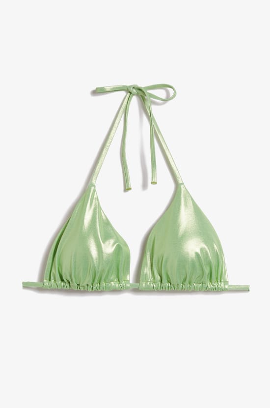 Triangle Bikini Top with Mirror Effect;${refinementColor}
