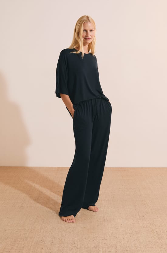 Pantalon de pyjama large &eacute;lastiqu&eacute;;${refinementColor}