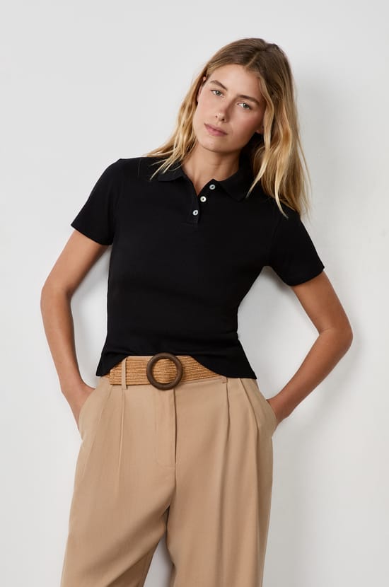 Short-sleeved polo shirt;${refinementColor}