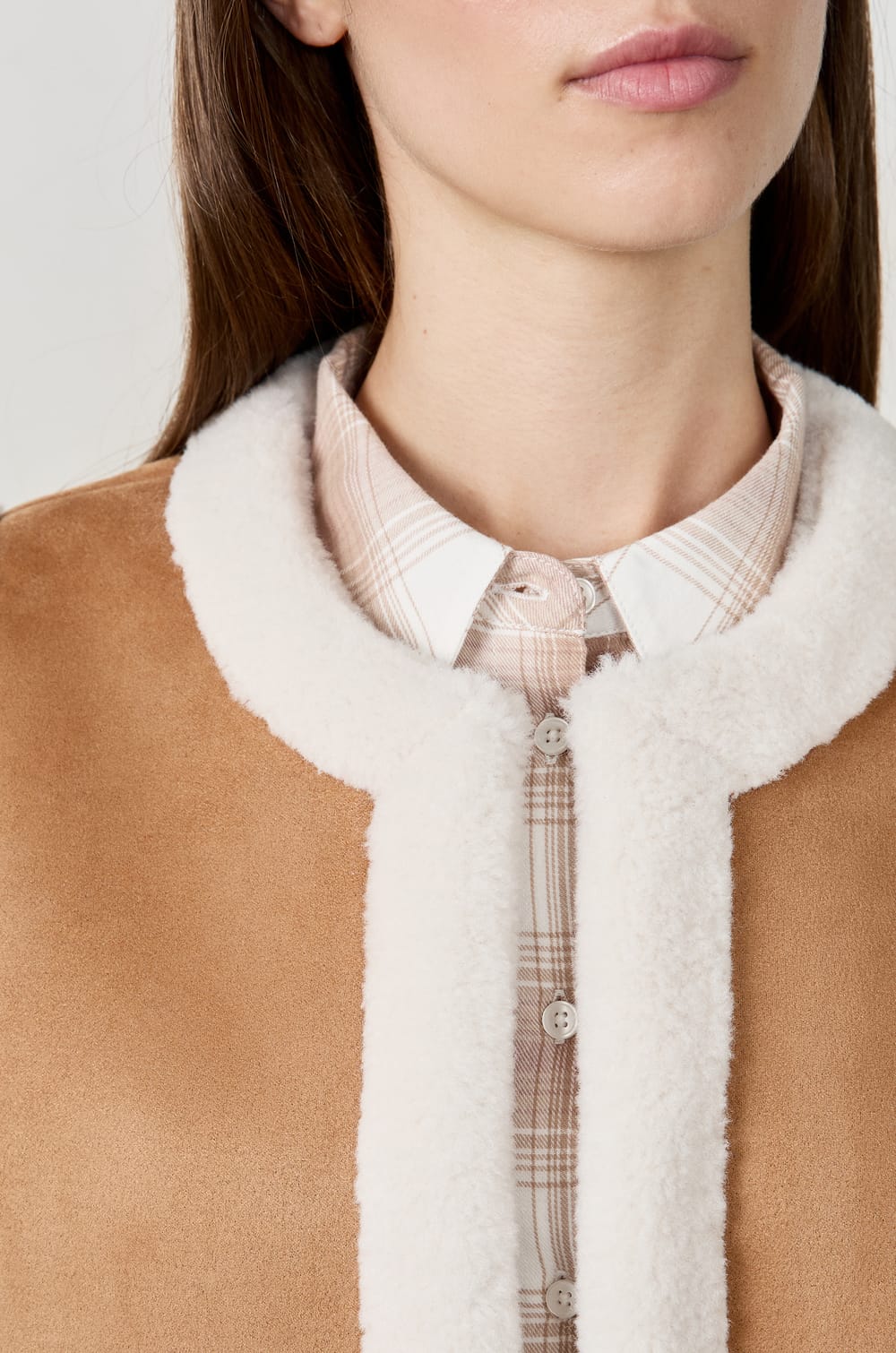 Gilet sans manches en fausse fourrure;${refinementColor}