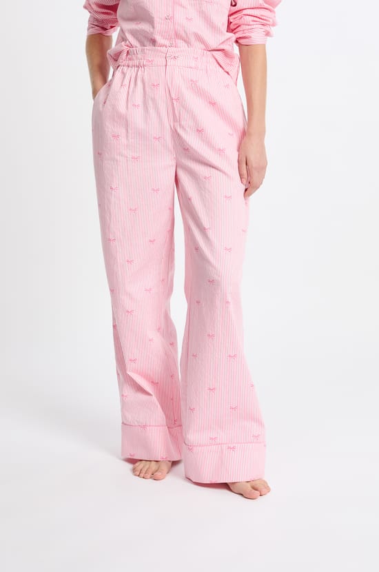Pantalon de pyjama en coton à motifs;${refinementColor}