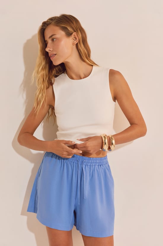 T-shirt sans manches en coton;${refinementColor}