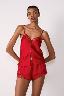 Camisole With Embroidered Tulle Details;${refinementColor}