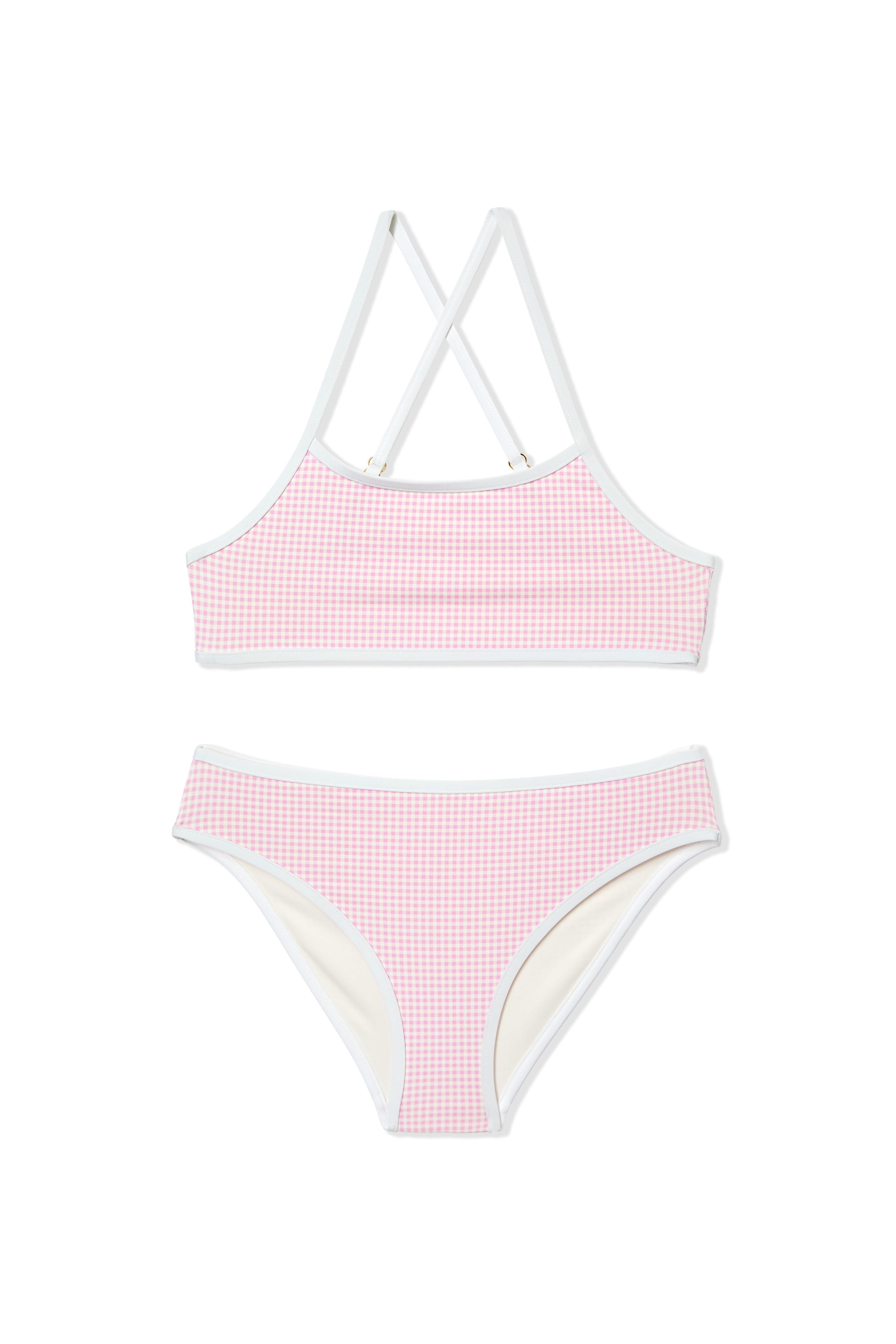 Two-Piece Gingham Swimsuit for Children - SICILIA M - ROSE - ETAM
