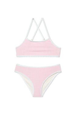 Maillot de bain 2 pi&egrave;ces motif vichy pour enfant;${refinementColor}