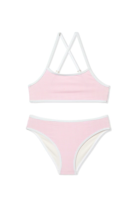 Maillot de bain 2 pi&egrave;ces motif vichy pour enfant;${refinementColor}