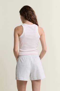 D&eacute;bardeur de pyjama col rond avec coton;${refinementColor}