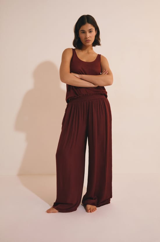 Pantalon de pyjama large;${refinementColor}