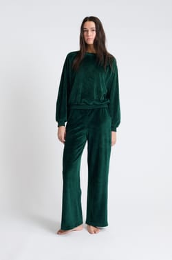 Sweatshirt de pyjama en velours;${refinementColor}