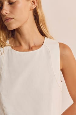 Top sans manches avec lin;${refinementColor}