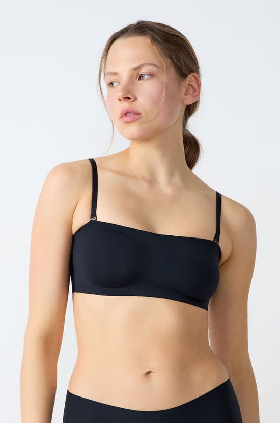 Strapless Wireless Bra in Microfibre;${refinementColor}