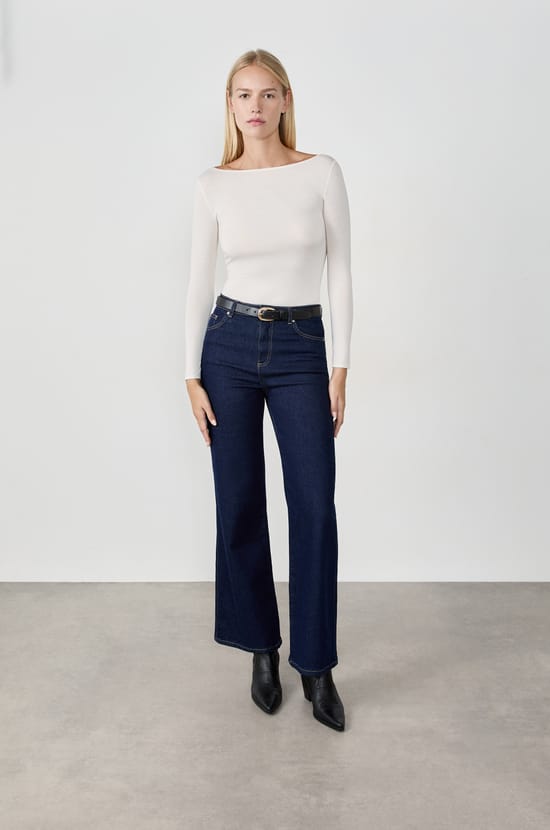T-shirt thermique col bateau;${refinementColor}