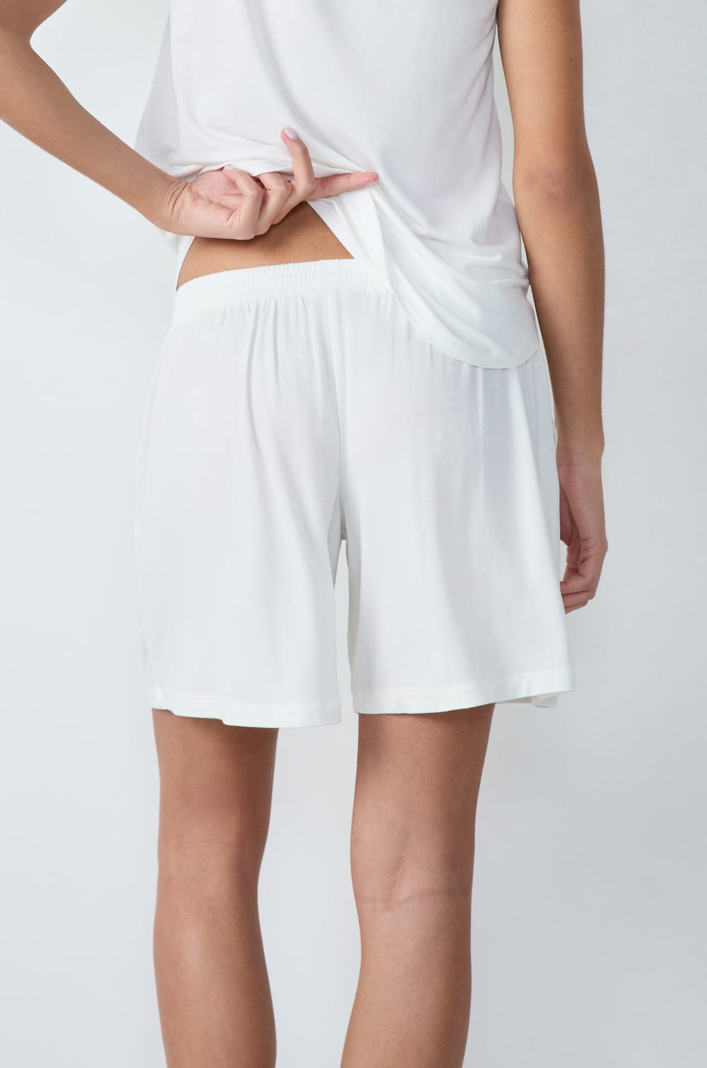 Short de pijama liso;${refinementColor}