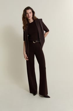 Pantalon large en maille;${refinementColor}