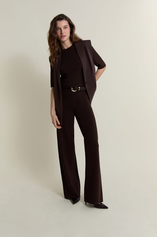 Pantalon large en maille;${refinementColor}