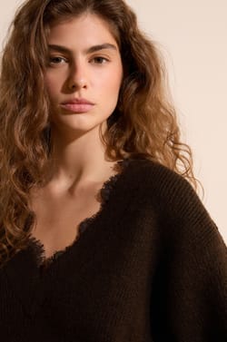 Pull avec d&eacute;tails dentelle;${refinementColor}