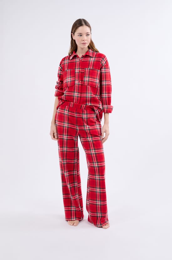 Pantalon de pyjama à carreaux;${refinementColor}