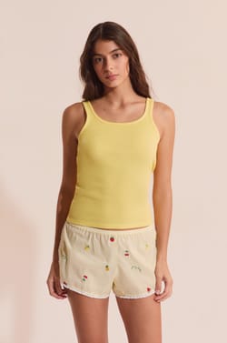 Short de pyjama en coton &agrave; motifs fruits;${refinementColor}