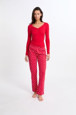 2-Piece Patterned Pajama Gift Set With Cotton;${refinementColor}