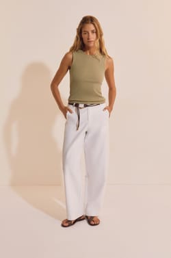 T-shirt sans manches en coton;${refinementColor}