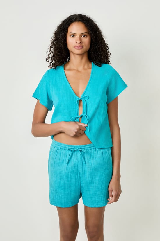Cotton Pyjama Shorts;${refinementColor}