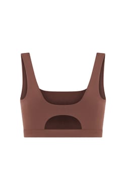 Brassi&egrave;re sans armature &agrave; encolure carr&eacute;e en microfibre - Maintien moyen;${refinementColor}