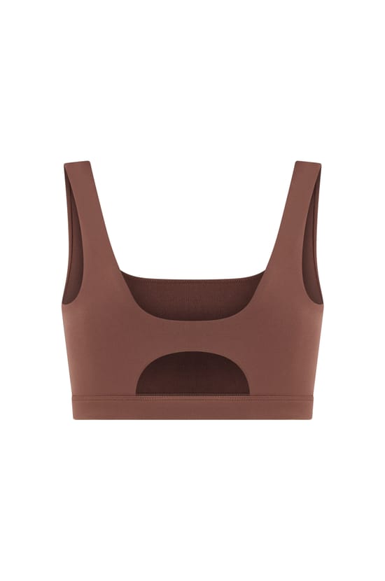 Brassi&egrave;re sans armature &agrave; encolure carr&eacute;e en microfibre - Maintien moyen;${refinementColor}