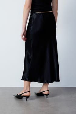 Long Satin Skirt;${refinementColor}