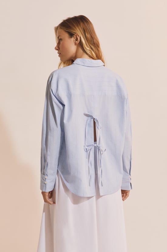 Chemise &agrave; rayures avec coton;${refinementColor}