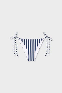 Striped bikini bottom brief;${refinementColor}