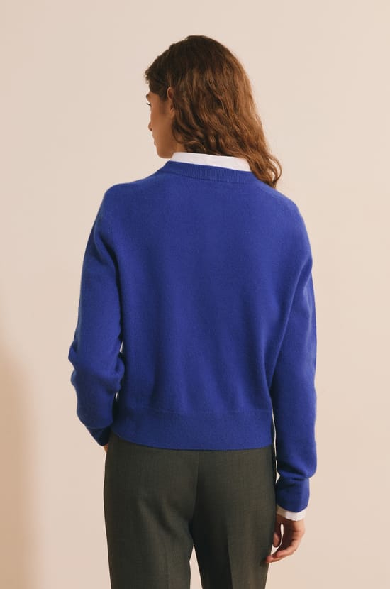 Cardigan &agrave; manches longues 100% cachemire;${refinementColor}