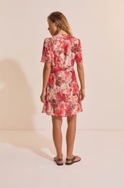 Short Patterned Dress;${refinementColor}