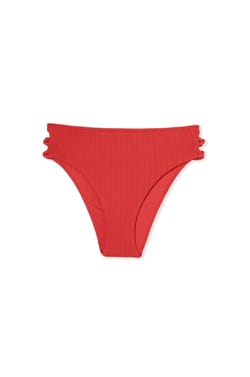Bas de maillot de bain taille haute lac&eacute;;${refinementColor}