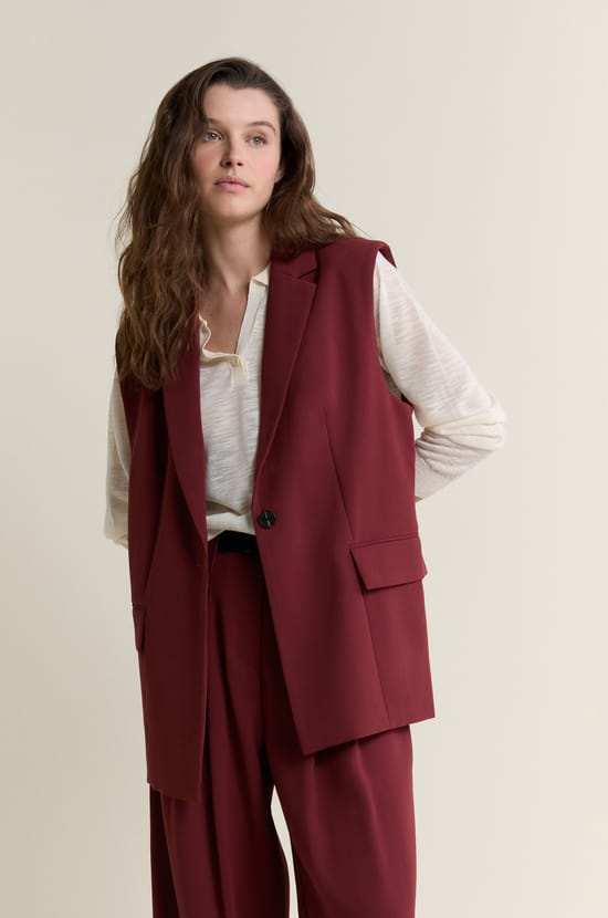 Veste tailleur sans manches;${refinementColor}