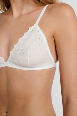 Soutien-gorge triangle avec broderie;${refinementColor}