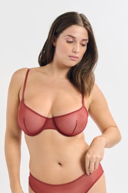 Soutien-gorge classique en tulle;${refinementColor}