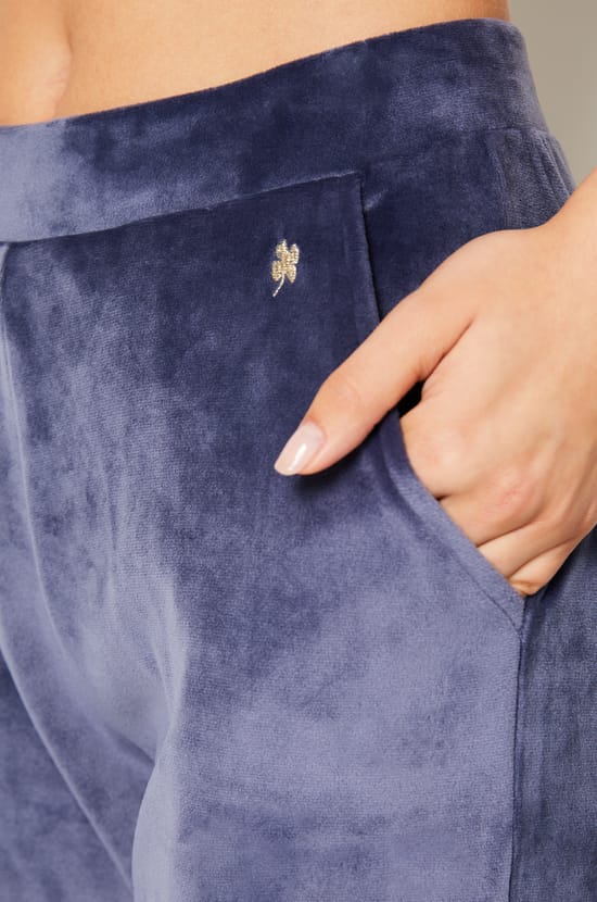 Velvet Pyjama Trousers;${refinementColor}