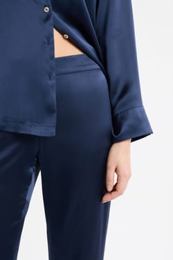 Pantalon de pyjama en soie;${refinementColor}